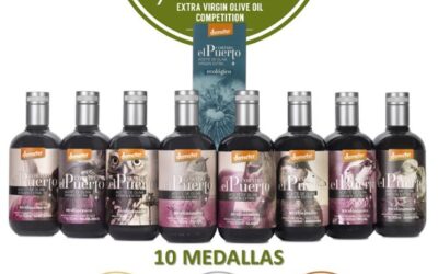 Aceite biodinámico Cortijo el Puerto: 10 medallas en Los Ángeles (LAIOOC 2020)