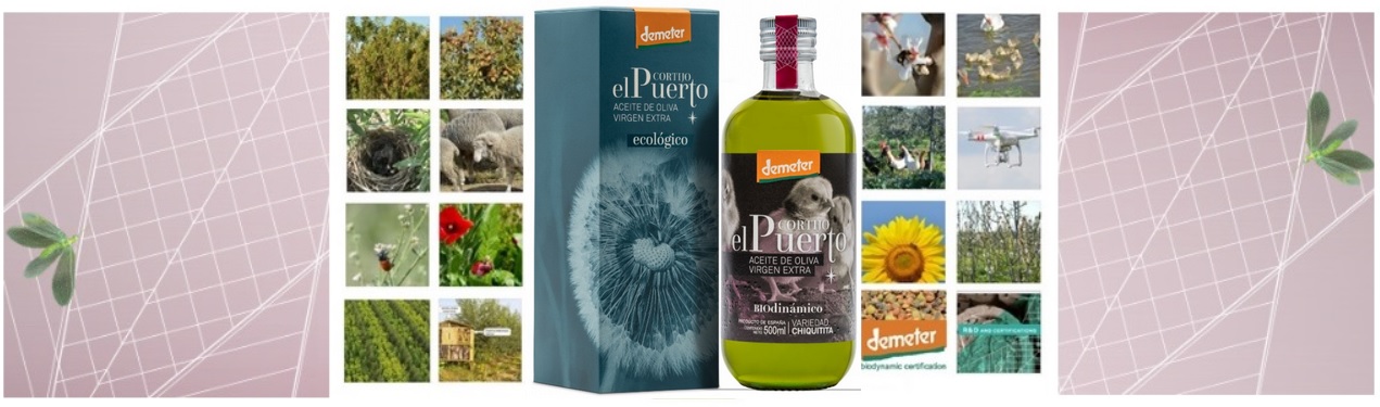 Chiquitita banner Aceite de oliva virgen extra ecológico y biodinámico Cortijo el Puerto