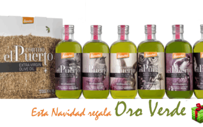 Aceite de Oliva Virgen Extra Ecológico Cortijo el Puerto, Oro Verde en Navidad