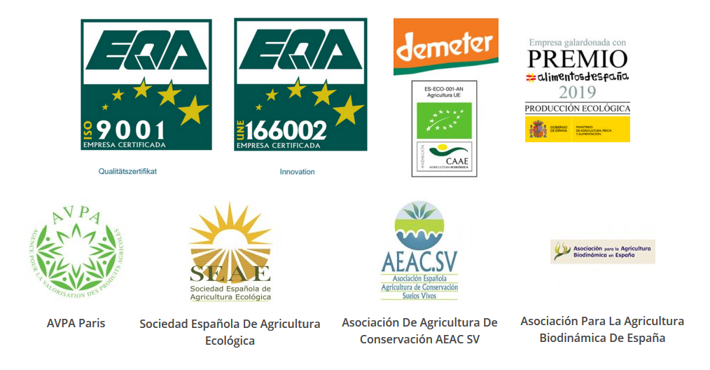 zertifizierungen cortijo el puerto organic